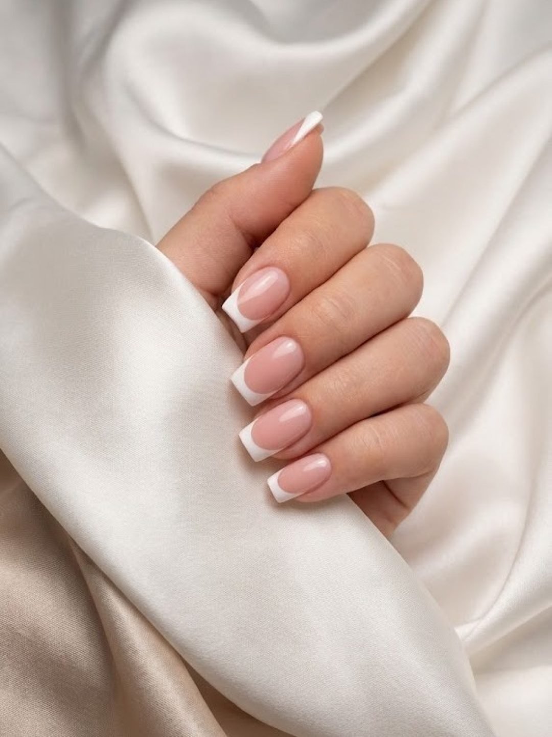 French manucure élégante sur ongles chez une Prothésiste Ongulaire Marseille